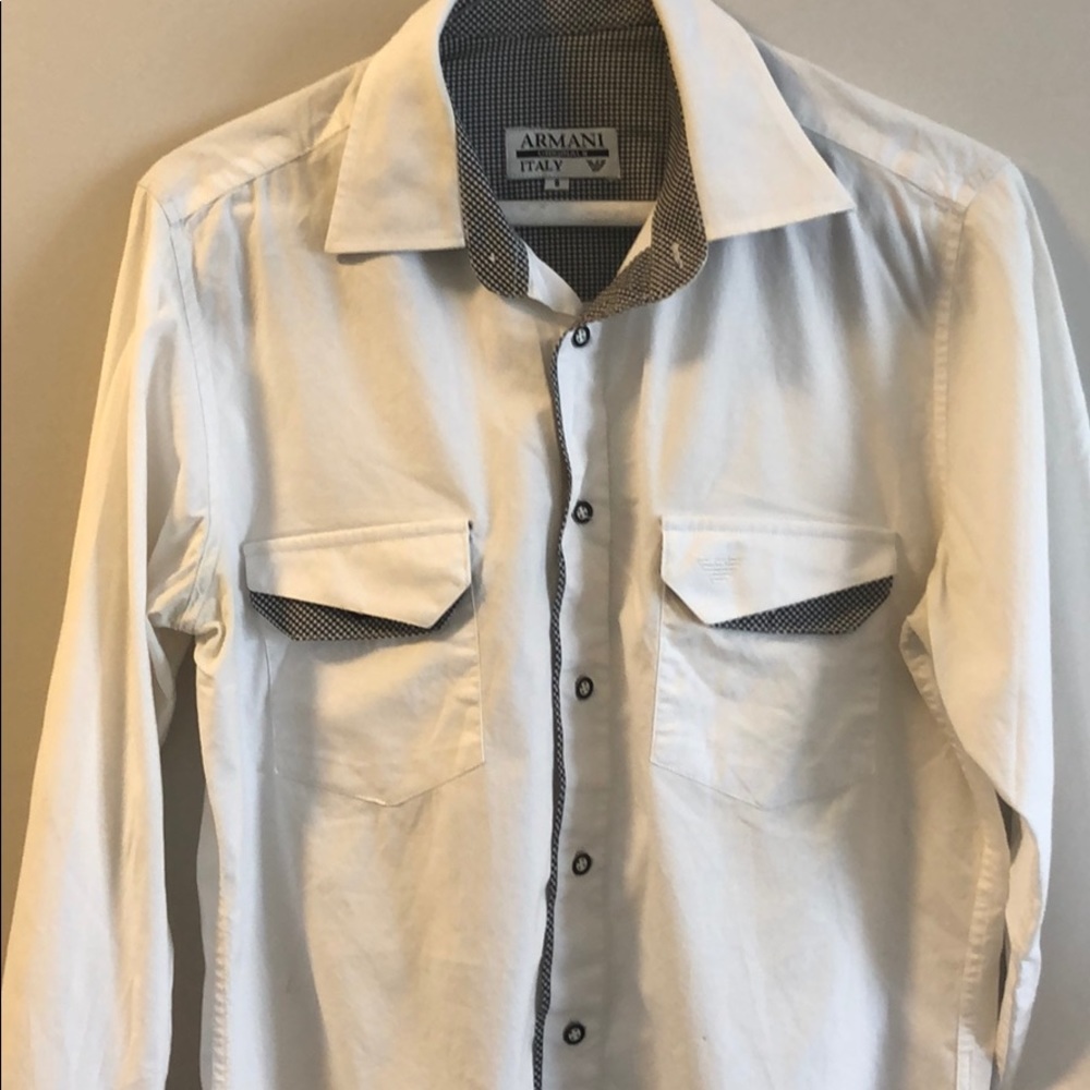 Armani White Button Down